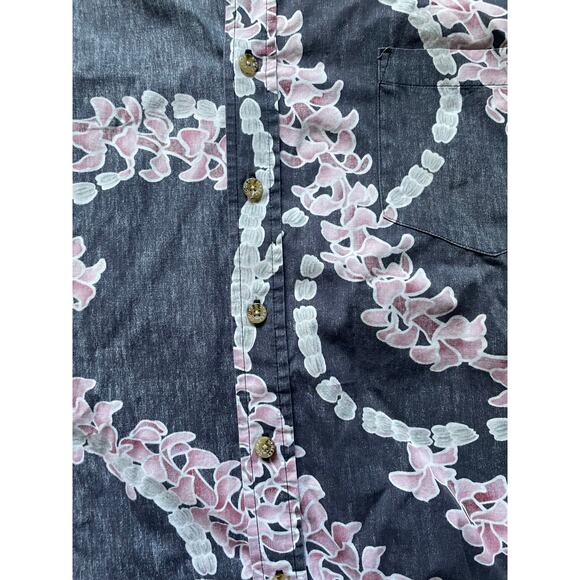 Cooke Street Mens/Teen Floral Honolulu Hawaiian Casual Button-Down Shirt Large - Picture 6 of 6